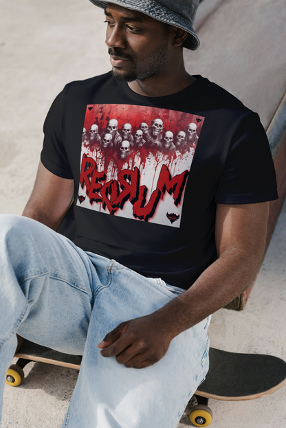 Redrum Horror-Themed Unisex Heavy Cotton T-Shirt- Perfect for Halloween and Horror Fans