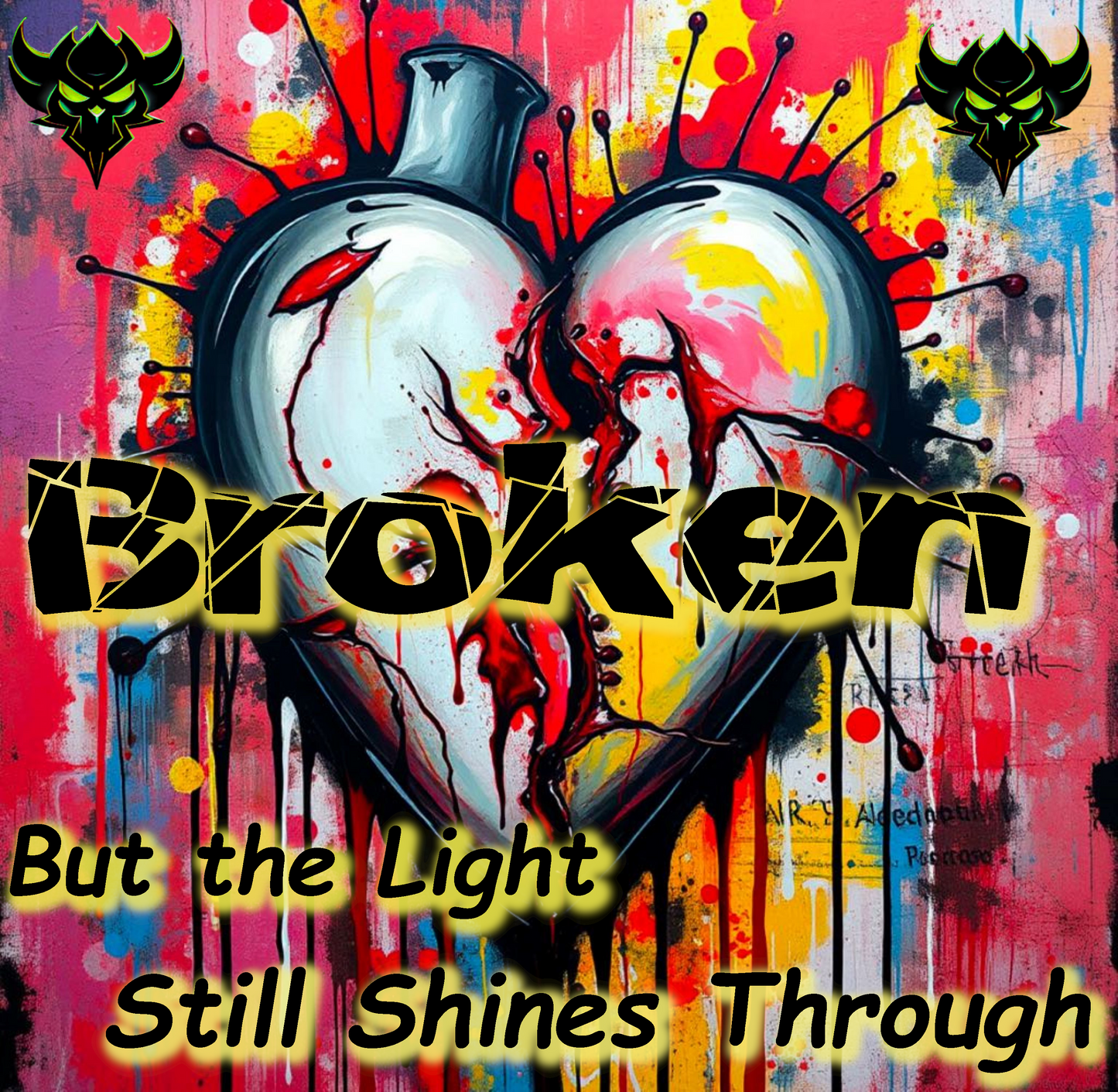 "Broken But the Light Still Shines Through" Heart Unisex Heavy Cotton Tee - Stylish Art Shirt for Inspiration