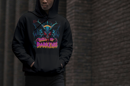 Chill of Darkness Hoodie - Unisex Heavy Blend™ Sweatshirt with Demon Design