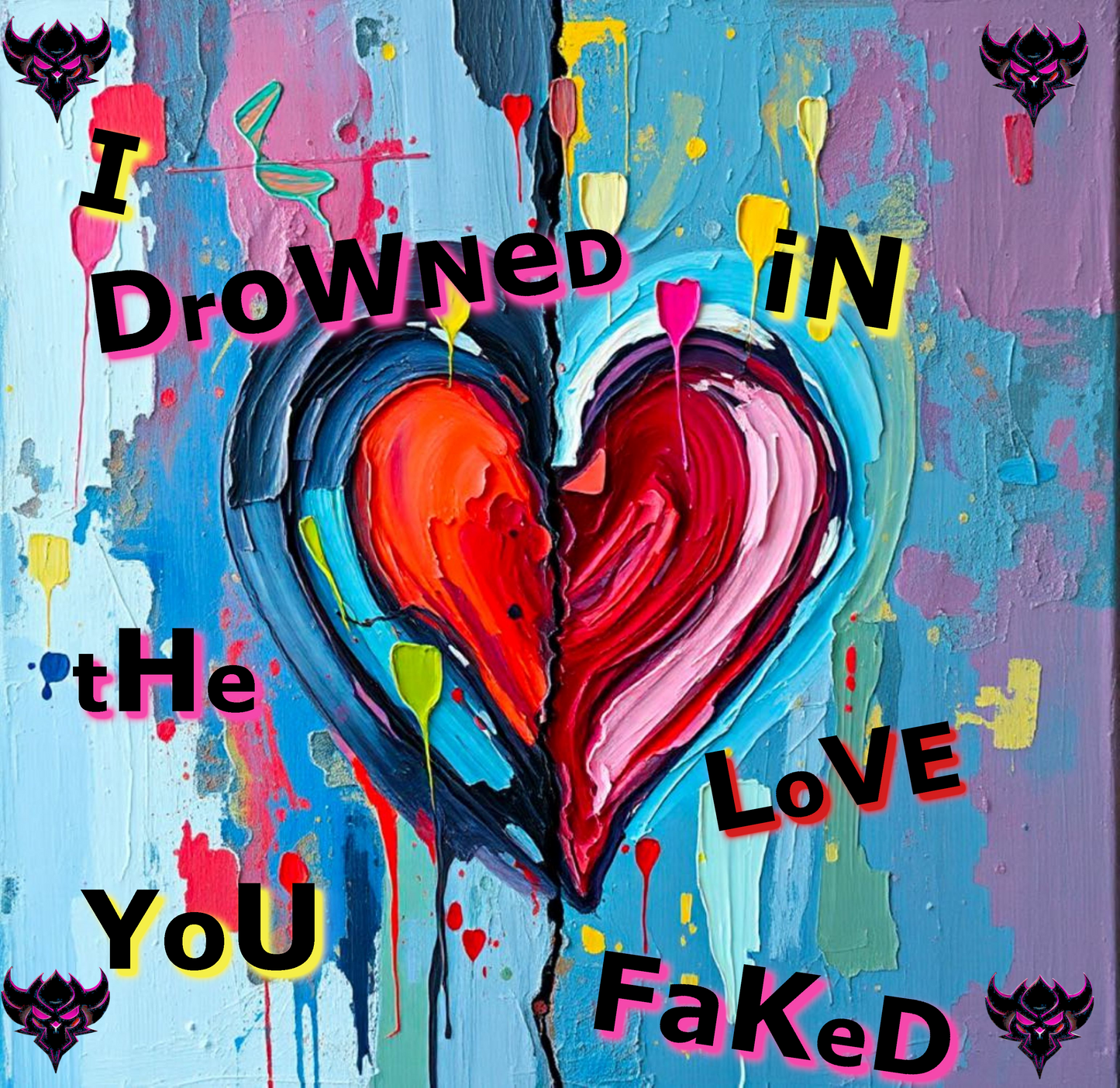 "I Drowned in The Love You Faked" Women's Softstyle Tee - Artistic Heart Design