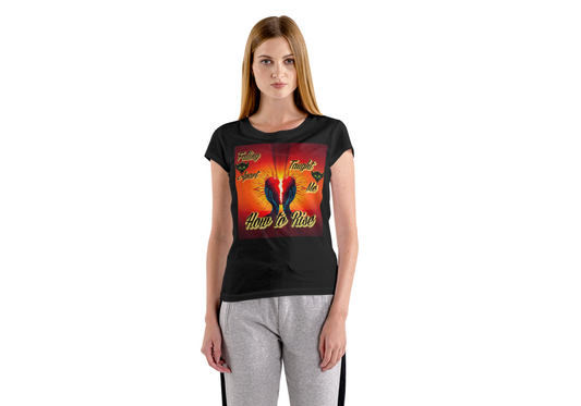 Heartbreak Inspirational Women's Softstyle Tee - 'Falling Apart Taught Me How to Rise'