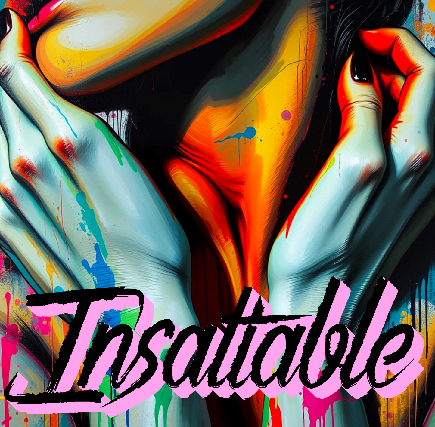 "Insatiable" Unisex Heavy Cotton Tee - Bold Artistic Design Perfect for Everyday Wear