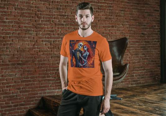 "Together Forever" Unisex Heavy Cotton Tee - Halloween-Inspired Casual Shirt