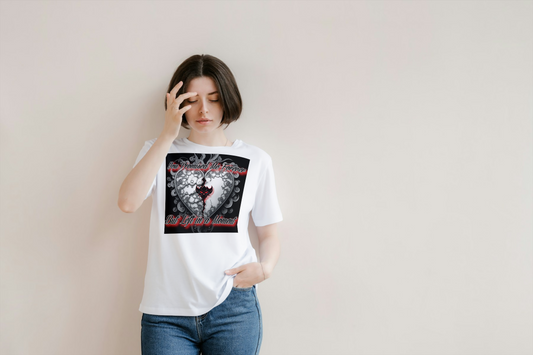 Emotional Heart Design Women's Softstyle Tee - "You Promised Me Forever"