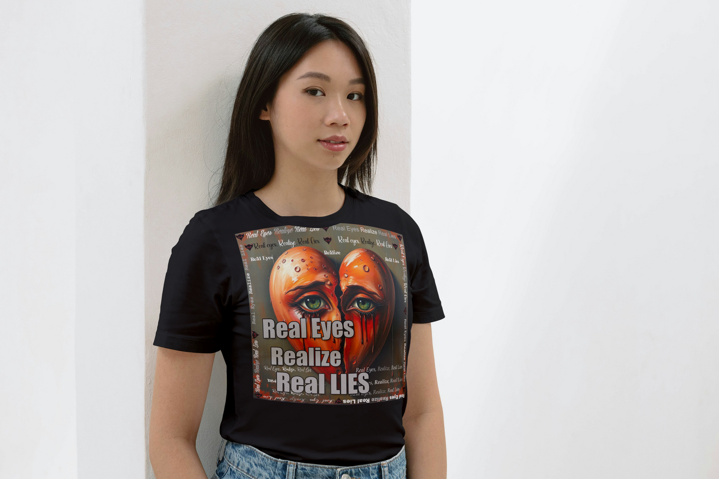 Women’s Softstyle Tee - "Real Eyes Realize Real Lies" Graphic Shirt